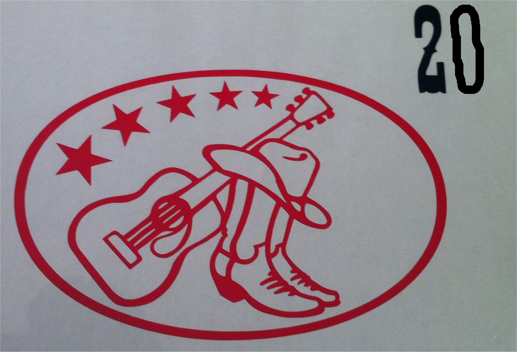 Logo guit botte chap &eacute;toiles 13x9cm