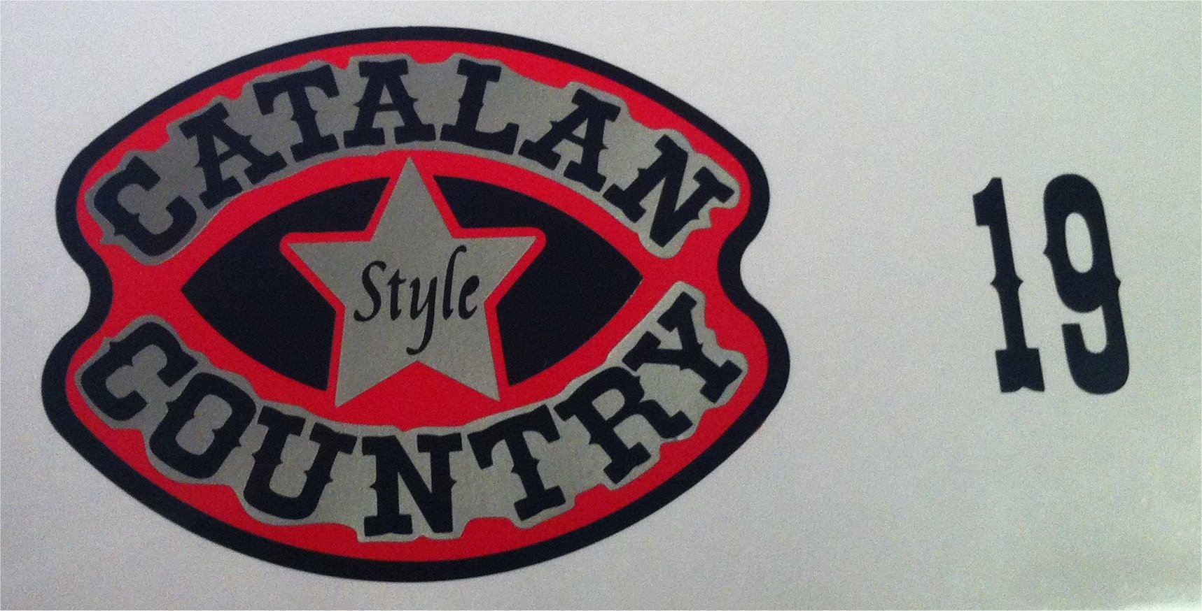 Logo style Catalan 3 couleurs 11x9cm