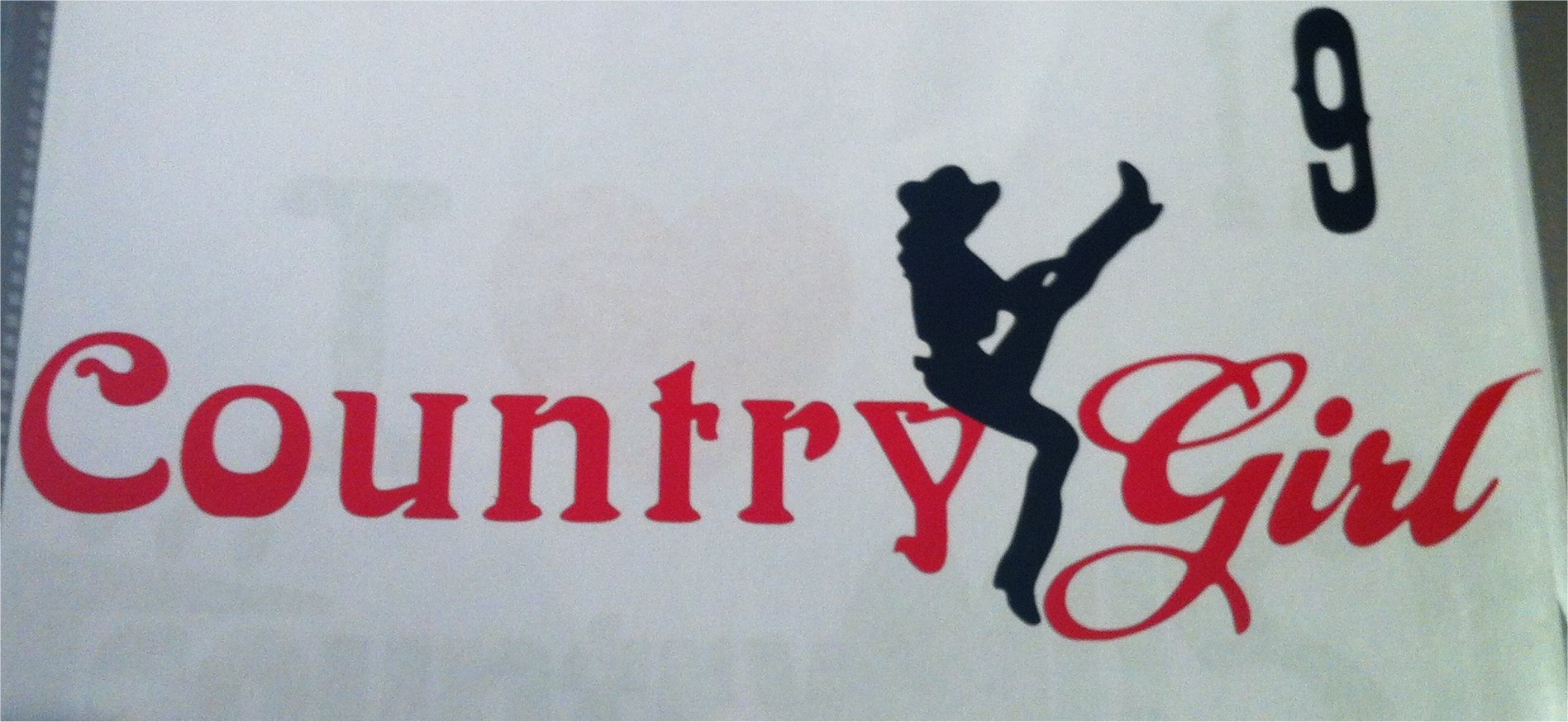 Country Girl 2 couleurs 21cm x 7cm